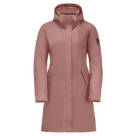 Płaszcze damskie - Damski płaszcz JACK WOLFSKIN COLD BAY COAT W 1113033-3068 – Różowy - miniaturka - grafika 1