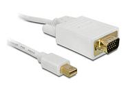 Kable światłowodowe - Delock kabel Displayport MINI (M)-> VGA (M)1 m gold 82639 - miniaturka - grafika 1