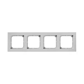 Klawisze i ramki - Ospel Ramka do gniazdek, poczwórna SONATA R-4R/00, biała - miniaturka - grafika 1