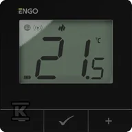 Regulatory i termostaty - Regulator temperatury Internetowy, ENGO E25-BATB, natynkowy, ZigBee/868MHz, bateryjny, czarny - miniaturka - grafika 1