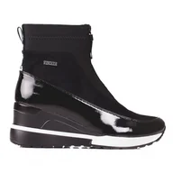 Botki damskie - Sportowe botki damskie na koturnie Vinceza czarne - miniaturka - grafika 1