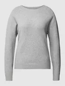 Swetry damskie - Sweter z dzianiny z okrągłym dekoltem model ‘DOFFY’ - miniaturka - grafika 1