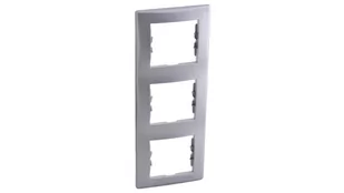 LEDart 3-krotna pionowa - Schneider Electric SEDNA SDN5801360, kolor aluminium - Klawisze i ramki - miniaturka - grafika 1