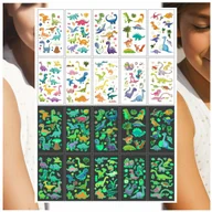 Zabawki kreatywne - Tatuaże Zmywalne dla Dzieci Świecące w Ciemności Dinozaury Pro 10 Wzorów - miniaturka - grafika 1