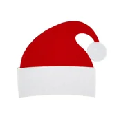 Dodatki do strojów karnawałowych - CZAPECZKA MIKOŁAJA FILCOWA CZERWONA 13x11cm - miniaturka - grafika 1