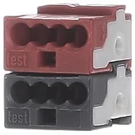 Rozdzielnie elektryczne - Hager polo KNX Zacisk systemowy 2 biegunowy 0,6 do 0,8mm2 10,2x11,5x10mm czerwono czarny TG008 TG008 - miniaturka - grafika 1