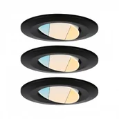 Oprawy, klosze i abażury - Paulmann Calla spot LED 3 szt. IP65 CCT czarny - miniaturka - grafika 1