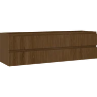 Szafki łazienkowe - Mexen Rivel szafka łazienkowa podumywalkowa 160 cm, 2 szuflady, ryflowana , orzech - 91A20-16047-2-BFF86 - miniaturka - grafika 1