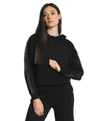 Bluzy damskie - Guess Bluza Damska Z Kapturem Brenda Hooded Sweatshirt Czarna V2Yq18K7Uw2 Jblk S - miniaturka - grafika 1