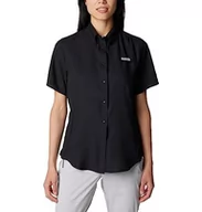 Koszule damskie - Columbia Damska koszula z krótkim rękawem Tamiami II, czarna, 1 x - miniaturka - grafika 1