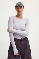 Bluzki damskie - adidas Performance longsleeve treningowy Techfit kolor fioletowy IX3262 - miniaturka - grafika 1
