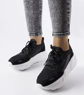 Botki damskie - Czarne sneakersy Big Star JJ274603-38 - miniaturka - grafika 1