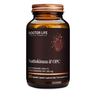 Doctor Life Nattokinaza & OPC suplement diety wspierający układ krwionośny 60 kapsułek - Witaminy i minerały - miniaturka - grafika 1