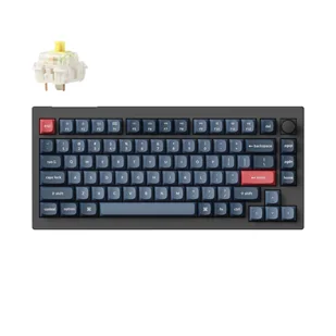 Keychron V1 MAX bezprzewodowa klawiatura mechaniczna Fully Assembled Knob Banana Switch - Czarna (Black) - Klawiatury - miniaturka - grafika 1