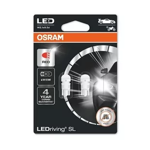 Żarówki Osram Led W5W 2825Drp-02B (2 Sztuki) Czerwone - Żarówki samochodowe - miniaturka - grafika 1