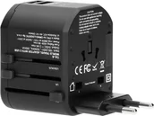 Systemy inteligentnych domów - Orno Podróżny adapter do gniazdek Go World USA/UK/EURO/AUS USB 5V,2,4A - miniaturka - grafika 1