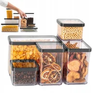 Pojemniki kuchenne - Pojemniki na żywność Rotho pojemnik plastikowy zestaw 5 el. + pokrywki - miniaturka - grafika 1