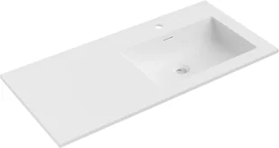 Mexen Otis umywalka wpuszczana w blat prawa 101 x 46,5 cm, biała mat - 25181001P - Umywalki - miniaturka - grafika 1