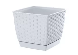 Prosperplast Doniczka Ratolla Square DRLK250 biała - Donice - miniaturka - grafika 1