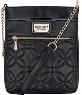 Torebki damskie - TOREBKA Czarna LISTONOSZKA MONNARI Pikowana PASEK - miniaturka - grafika 1