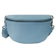 Nerki - Duża saszetka skórzana typu nerka wielofunkcyjna szara - miniaturka - grafika 1