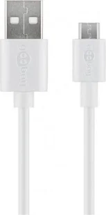 Kabel USB Goobay USB-A - microUSB 2 m Biały (JAB-4780402) - Kable USB - miniaturka - grafika 1