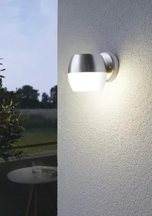 Eglo Ścienna LAMPA zewnętrzna ONCALA 95982 elewacyjna OPRAWA ogrodowa LED 11W kinkiet outdoor IP44 stal nierdzewna biały 95982 - Lampy ogrodowe - miniaturka - grafika 4