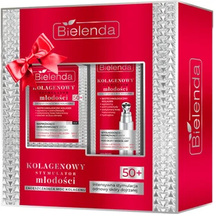 Bielenda zestaw Kolagenowy Stymulator Młodości 50+: Krem dzień/noc 50ml + Krem pod oczy 15ml - Zestawy kosmetyków damskich - miniaturka - grafika 1