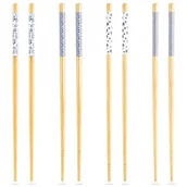 Zestawy do sushi - Pałeczki bambusowe do sushi zestaw 8 szt. 24 cm kod: O-139166 + Sprawdź na SuperWnetrze.pl - miniaturka - grafika 1