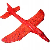 Samoloty i helikoptery - LATAWIEC ZABAWKA DLA DZIECI SAMOLOT STYROPIAN RZUTKA PTAK SZYBOWIEC CZERWONY - miniaturka - grafika 1
