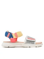 Buty dla dziewczynek - Pepe Jeans Sandały Ventura Sandal G PGS90190 Srebrny - miniaturka - grafika 1