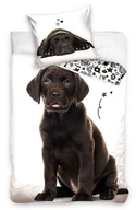 Pościel dla dzieci - ﻿Pościel bawełniana 140x200 Labrador Czarny Piesek - miniaturka - grafika 1