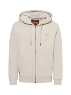 Bluzy męskie - Superdry Bluza męska Mężczyźni Bawełna beżowy jednolity, S - miniaturka - grafika 1