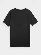 Koszulki sportowe męskie - 4F Koszulka sportowa w kolorze czarnym - miniaturka - grafika 1