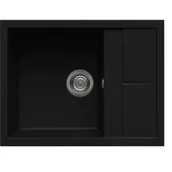 Zlewozmywaki - Elleci Zlewozmywak Unico 125 K86 Czarny - miniaturka - grafika 1