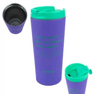 KUBEK TERMICZNY ANTYPOŚLIZGOWY FIOLET 440ml KITE - Kubki termiczne - miniaturka - grafika 1