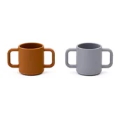 Kubki dla dzieci - Niebiesko-pomarańczowe silikonowe kubki dla dzieci zestaw 2 szt. Lili – Kave Home - miniaturka - grafika 1