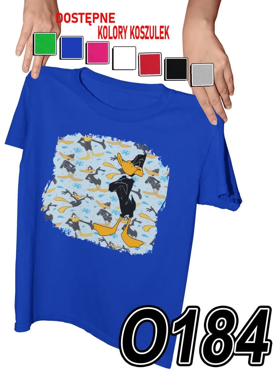 Koszulka Dziecięca Z Nadrukiem Kaczor Duffy Kreskówki Bajki - L 146-152