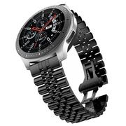 Akcesoria do smartwatchy - Cadorabo Bransoleta ze stali nierdzewnej 22mm kompatybilny z Samsung Galaxy Gear S3 / Gear 2 in CZARNY - Wymienna opaska do Huawei Watch GT do Watch.. - miniaturka - grafika 1