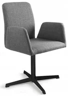 Fotele i krzesła biurowe - Fotel Brava Unique szary biurowe krzesło konferencyjne obrotowe poczekalnia - miniaturka - grafika 1