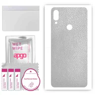 Szkła hartowane na telefon - Folia naklejka skórka strukturalna na TYŁ do Xiaomi Redmi Note 7 Pro -  Skóra Srebrna - apgo SKINS - miniaturka - grafika 1