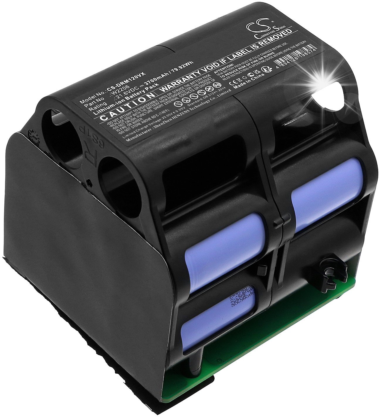 Cameron Sino Akumulator Bateria typ W2206 do Odkurzacza Dreame M12 M12 Pro M13 3700mAh
