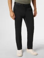 Spodnie męskie - Finshley & Harding London Męskie spodnie od garnituru modułowego Mężczyźni Slim Fit niebieski w kratkę, 44 - miniaturka - grafika 1