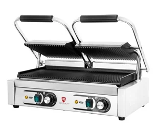 Kontakt grill podwójny ryflowany Resto Quality 3,6 kW 230 V RQK813A Resto Quality - Piece, kotły  i płyty grzejne gastronomiczne - miniaturka - grafika 1