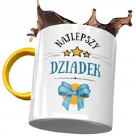 Gadżety dla niej i dla niego - Kubek Żółty dla Dziadka na Dzień Dziadka Prezent z Nadrukiem ze Zdjęciem + Opakowanie na prezent (wzór 03) - miniaturka - grafika 1