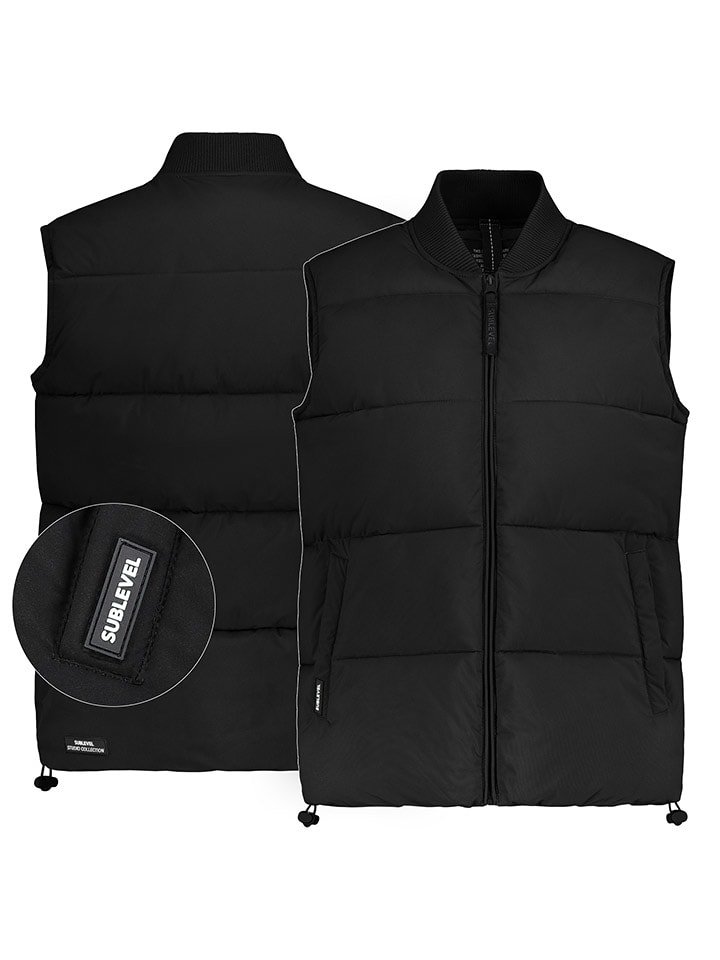 Sublevel Kamizelka pikowana w kolorze czarnym