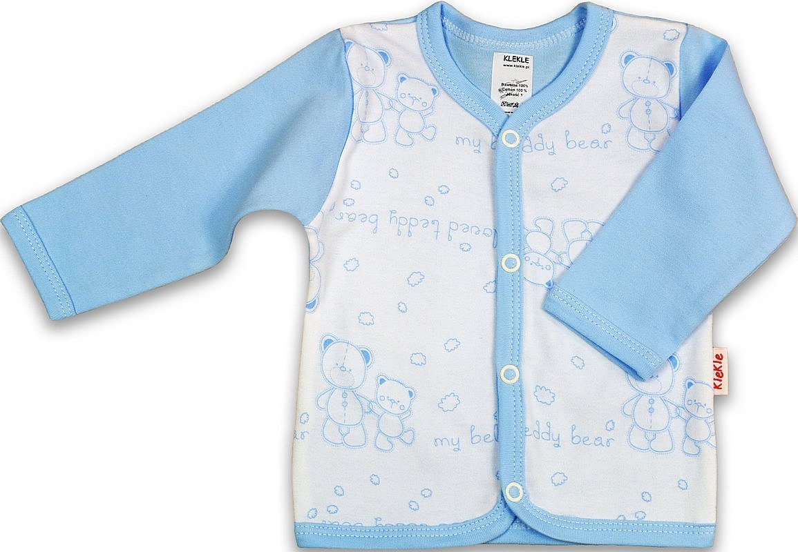 KAFTANIK koszulka ROZPINANY MISIE BŁĘKIT 86 KLEKLE