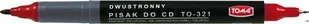 Toma Marker Suchościeralny CD 0.5-1.0 czerwony dwustronny TO-321 VT0516 - Markery do tablic - miniaturka - grafika 1