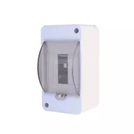 Rozdzielnie elektryczne - ROZDZIELNICA MODUŁOWA NATYNKOWA S3 (1x3) Z KLAPKĄ / BEZ LISTWY ZACISKOWEJ N+PE IP40 - miniaturka - grafika 1