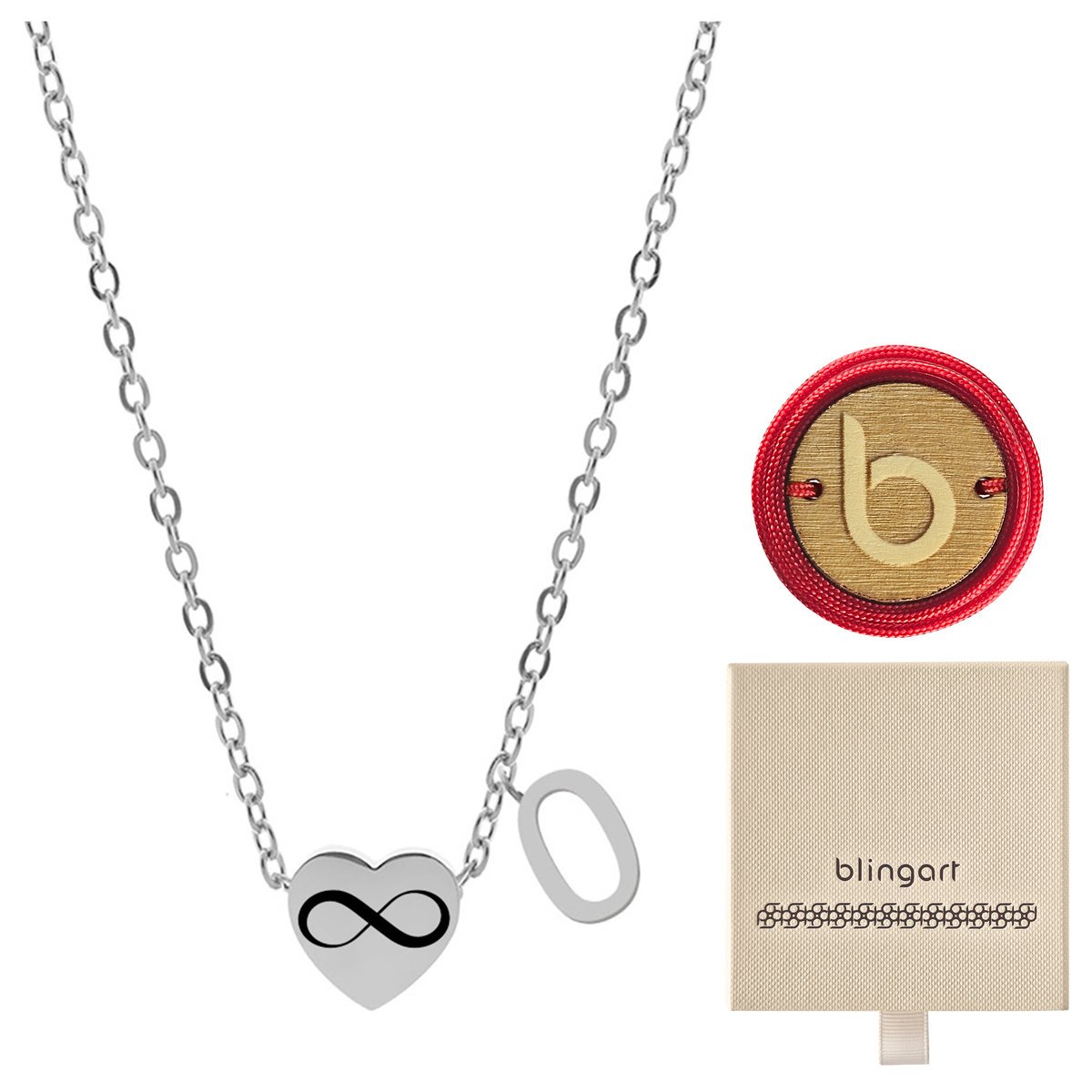 Naszyjnik CELEBRYTKA LITERKA serce O